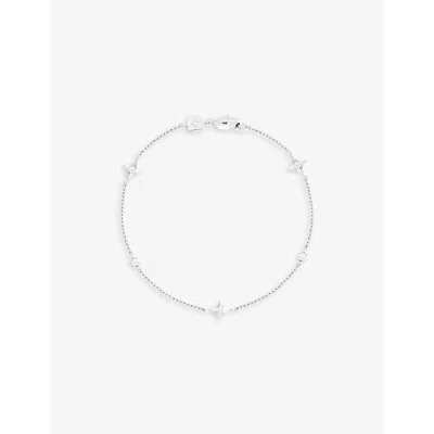 Astrid & Miyu Cosmic Star Charm Rhodium-plated Recycled Sterling-silver And Cubic Zirconia Bracelet