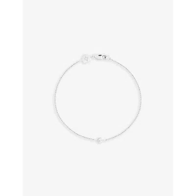 Astrid & Miyu Essential Rhodium-plated Recycled Sterling-silver And Zirconia Charm Bracelet
