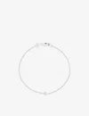 Astrid & Miyu Essential Rhodium-plated Recycled Sterling-silver And Zirconia Charm Bracelet In Silver
