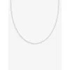 Astrid & Miyu Tennis Rhodium-plated Recycled Sterling-silver And Zirconia Chain Necklace In Silver