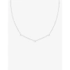 Astrid & Miyu Heart Charm Rhodium-plated Sterling-silver And Cubic Zirconia Necklace In Rhodium