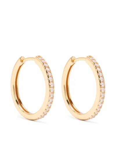 Astrid & Miyu Essential Crystal Medium 18kt Gold-plated Hoop Earrings