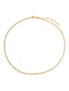Astrid & Miyu Gleam Tennis Chain Necklace In Gold