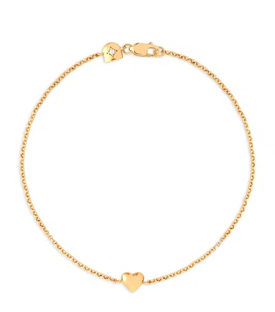 Astrid & Miyu Gold Love Heart Charm Bracelet