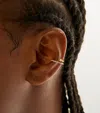 Astrid & Miyu Rhodium-plated Cosmic Crystal Illusion Ear Cuff In Gold