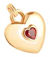 Astrid & Miyu Gold-plated Silver Double Heart Charm In Gold