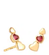 Astrid & Miyu Gold-plated Silver Heart Stud Earrings In Gold
