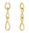 Astrid & Miyu Gold-plated Silver Infinite Drop Earrings In Gold