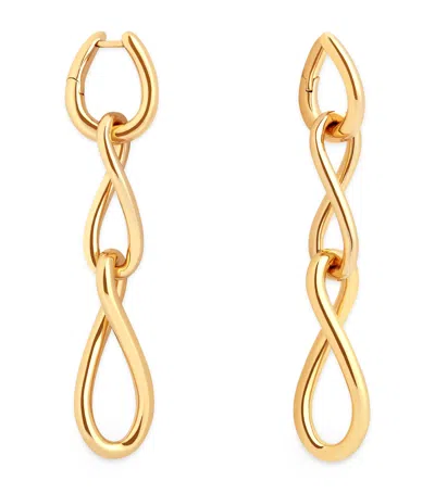 Astrid & Miyu Gold-plated Silver Infinite Drop Earrings
