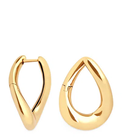 Astrid & Miyu Gold-plated Silver Molten Hoop Earrings