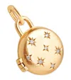 Astrid & Miyu Gold-plated Sterling Silver And Cubic Zirconia Cosmic Locket Talisman Charm In Gold