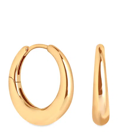 Astrid & Miyu Medium Gold-plated Dome Hoop Earrings