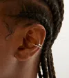 Astrid & Miyu Rhodium-plated Cosmic Crystal Illusion Ear Cuff In Silver