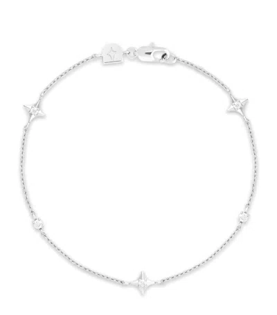 Astrid & Miyu Rhodium-plated Cosmic Star Bracelet In Silver