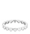 Astrid & Miyu Rhodium-plated Heart Eternity Ring In Silver