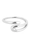 Astrid & Miyu Rhodium-plated Molten Ring In Silver