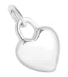 Astrid & Miyu Rhodium-plated Silver Heart Charm In Silver