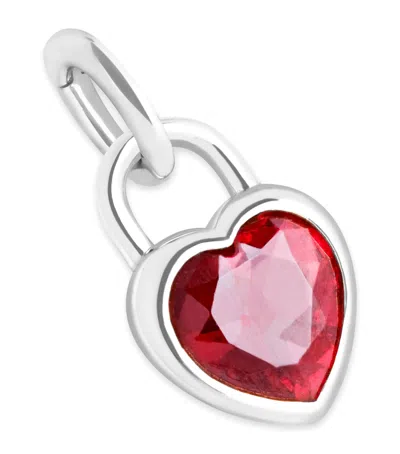 Astrid & Miyu Rhodium-plated Silver Heart Charm