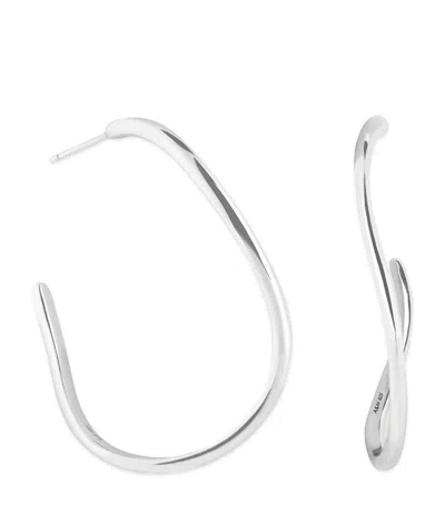 Astrid & Miyu Rhodium-plated Silver Infinite Hoop Earrings