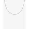 Astrid & Miyu Bezel Heart Rhodium-plated Brass And Cubic Zirconia Tennis Necklac