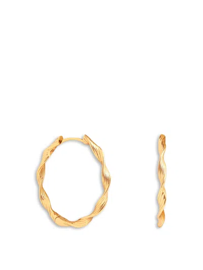 Astrid & Miyu Twist Hoop Earrings In Gold