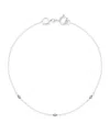 Astrid & Miyu White Gold And Alexandrite Marquise Bracelet In Silver