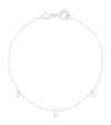 Astrid & Miyu White Gold And Diamond Pear Charm Bracelet In Silver