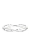 Astrid & Miyu White Gold And Topaz Infinite Pavé Ring In Silver