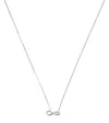 Astrid & Miyu White Gold Infinite Pendant Necklace In Silver