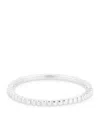 Astrid & Miyu White Gold Ridged Band Ring In Silver