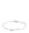 Astrid & Miyu White Gold Twist Ring In Silver