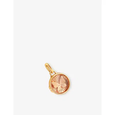 Astrid & Miyu Womens Coin Talisman 18ct Yellow Gold-plated Sterling-silver Charm 18ctgoldplatedsilver