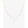 Astrid & Miyu Womens 18ctgoldplatedsilver Cosmic Charm 18ct Yellow Gold-plated Recycled Sterling-silver And Cubic  In 18ctgoldplatedsilver