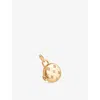Astrid & Miyu Womens 18ctgoldplatedsilver Cosmic Locket Talisman 18ct Yellow-gold Plated Recycled Sterling-silver 