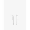 Astrid & Miyu Womens Gleam Crystal Rhodium-plated Recycled Sterling-silver Drop Studs