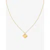 Astrid & Miyu Womens Heart And Snake 18ct Yellow Gold-plated Sterling-silver Pendant And Cubic-zirconia Necklac In Gold