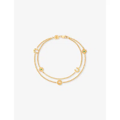 Astrid & Miyu Womens Lucky Charm 18ct Yellow-gold Plated Sterling-silver Bracelet