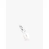 Astrid & Miyu Womens Pearl Talisman  Rhodium-plated Recycled Sterling-silver And Freshwater-pearl Charm In Silver