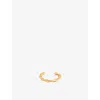Astrid & Miyu Womens 18ctgoldplatedsilver Twist Rhodium-plated Sterling-silver Ear Cuff In Gold
