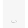Astrid & Miyu Womens Rhodiumplatedsilver Twist Rhodium-plated Sterling-silver Ear Cuff In Rhodiumplatedsilver
