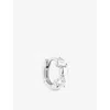 Astrid & Miyu Womens Heart Cluster Sterling-silver And Cubic Zirconia Hoop Earrings