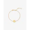 Astrid & Miyu Womens Leo Zodiac 18ct Yellow Gold-plated Sterling-silver And Cubic Zirconia Pendant Bracelet In Gold