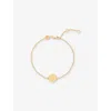 Astrid & Miyu Womens Libra Zodiac 18ct Yellow Gold-plated Sterling-silver And Cubic Zirconia Pendant Bracelet In Gold