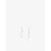 Astrid & Miyu Womens 18ct Yellow Gold-plated Recycled Sterling-silver, Zirconia And Freshwater-pearl Stud Earrings