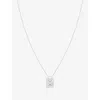 Astrid & Miyu Womens Rhodiumplatedsilver Butterfly Rhodium Plated Sterling-silver And Cubic Zirconia Necklace In Rhodiumplatedsilver