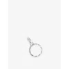 Astrid & Miyu Womens Coin Talisman Rhodium-plated Sterling-silver Charm Rhodiumplatedsilver In Rhodiumplatedsilver