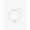 Astrid & Miyu Womens Sagittarius Zodiac 18ct Yellow Gold-plated Sterling-silver And Cubic Zirconia Pendant Bracele In Gold
