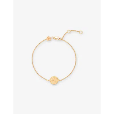 Astrid & Miyu Womens Sagittarius Zodiac 18ct Yellow Gold-plated Sterling-silver And Cubic Zirconia Pendant Bracele