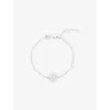 Astrid & Miyu Womens Sagittarius Zodiac Rhodium-plated Sterling Silver And Cubic Zirconia Pendant Bracelet In Silver