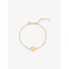 Astrid & Miyu Womens Virgo Zodiac 18ct Yellow Gold-plated Sterling-silver And Cubic Zirconia Pendant Bracelet In Gold